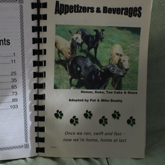 Greyt Bites Greyhound Pets of America Greater Orlando Spiral Bound Cookbook 2008 - Picture 5 of 7